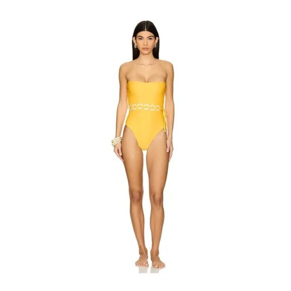 Saudade de Voce Citrus One Piece In Yellow - Picture 2 of 5